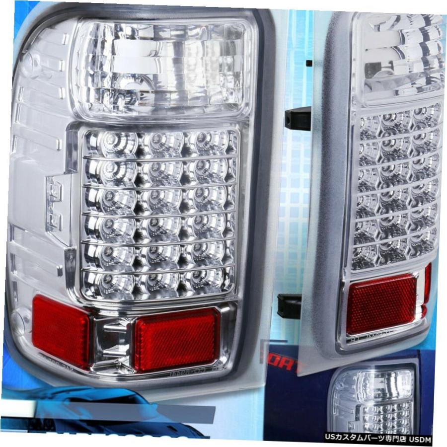 テールライト 01-2011フォードレンジャーLedテールライトランプクロームハウジングクリアレンズ交換  01-2011 Ford Ranger L