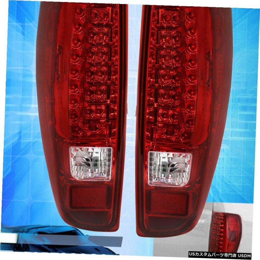 テールライト 04-12コロラドキャニオン用LEDテールライトランプクロームハウジングレッドレンズペア  For 04-12 Colorado Can