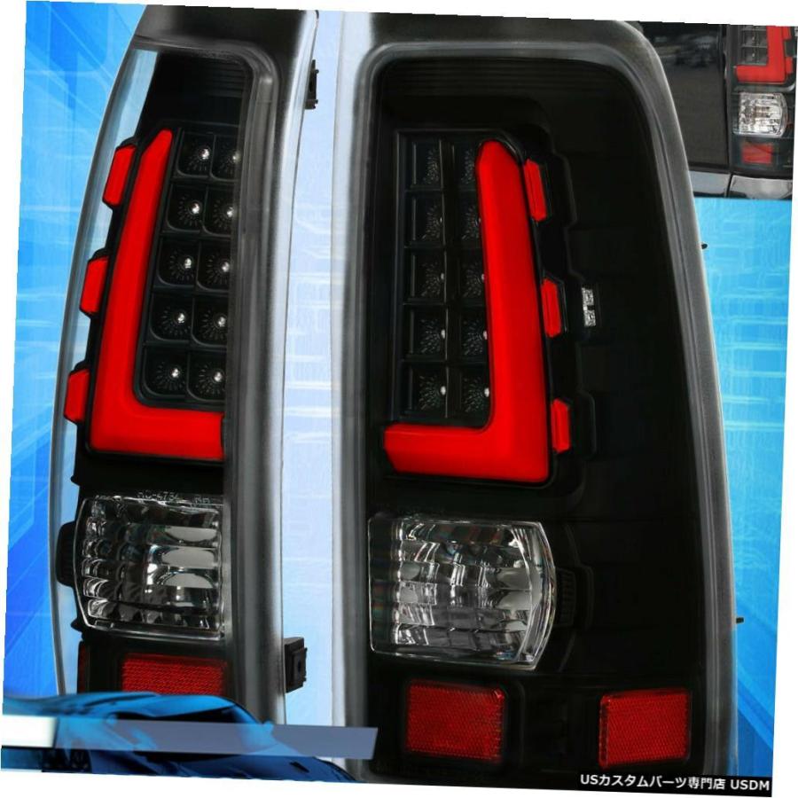 テールライト 1999-2006シボレーシルバラードGmcシエラブラックハウジングの赤いLedチューブテールライト  Red Led Tube Tai