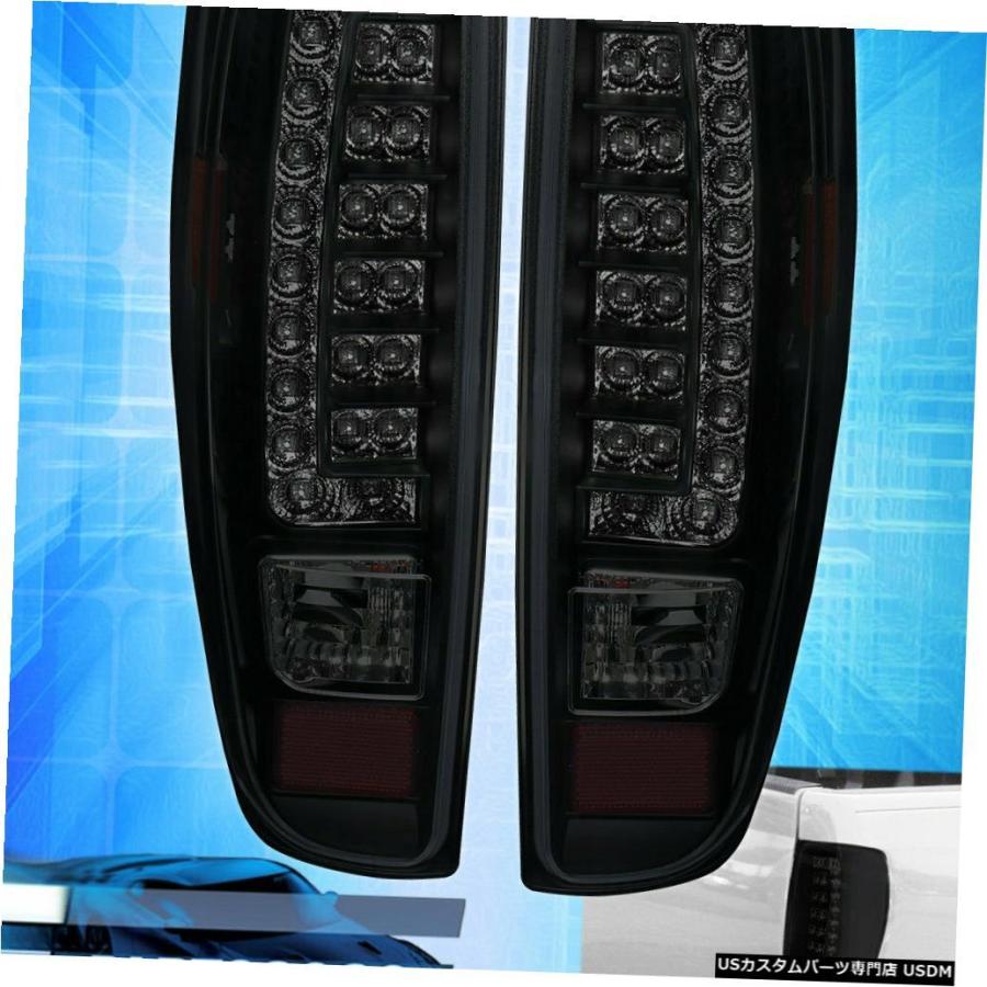 テールライト 04-12コロラドキャニオン用LEDテールライトランプブラックハウジングスモークレンズペア  For 04-12 Colorado Ca