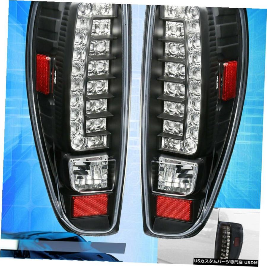 テールライト 04-12コロラドキャニオン用LEDテールライトランプブラックハウジングクリアレンズペア  For 04-12 Colorado Can