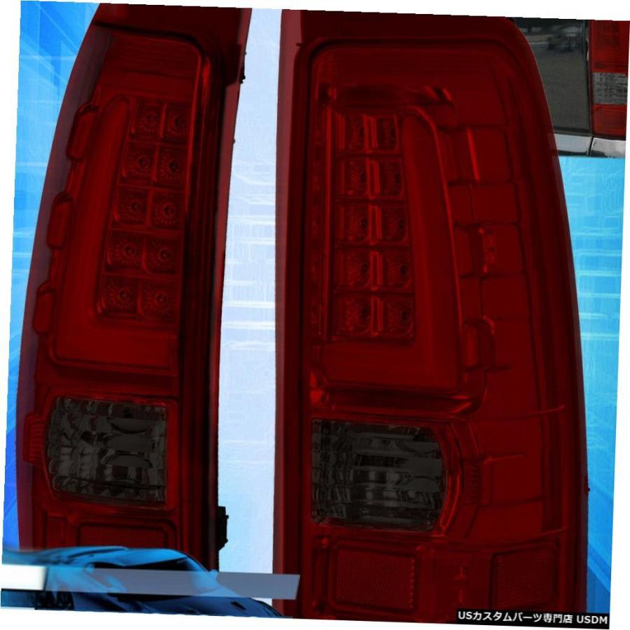 テールライト 1999-2006シボレーシルバラードGmcシエラブレーキランプの煙赤Ledテールライト  Smoke Red Led Tail Lig