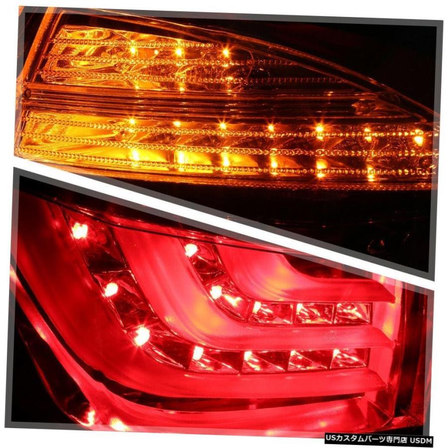 テールライト  Fits 2012-2015 BMW F30 3-Series 4Dr<NEON TUBE LED BAR>Red/Cleの画像