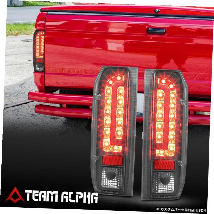 テールライト  Fits 1990-1997 F150/F250/Bronco\u003cFULL LED\u003eBlack/Clear Brake La