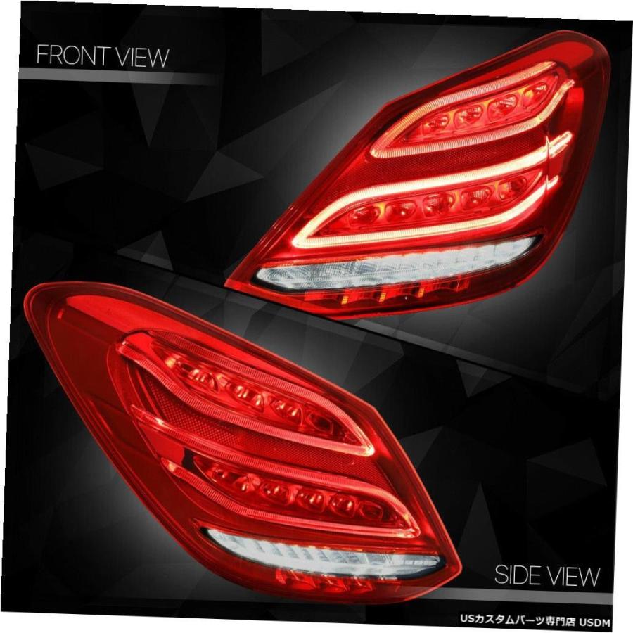 テールライト  Fits 2015-2018 Mercedes W205 C-Class<NEON TUBE LED BAR>Red/Smの画像