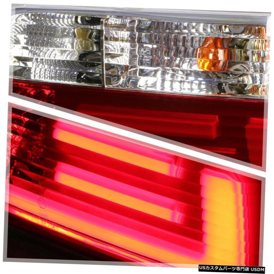 テールライト 92-99 BMW E36 3シリーズ4Dr用レッド/クリア*トロンLED