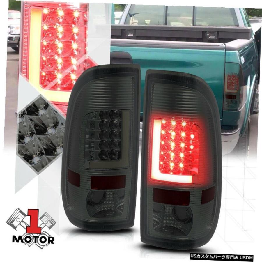 テールライト クローム/スモーク* TRON LED BAR * 97-07 Ford Super Duty用3Dネオンチューブテールライト  Chr