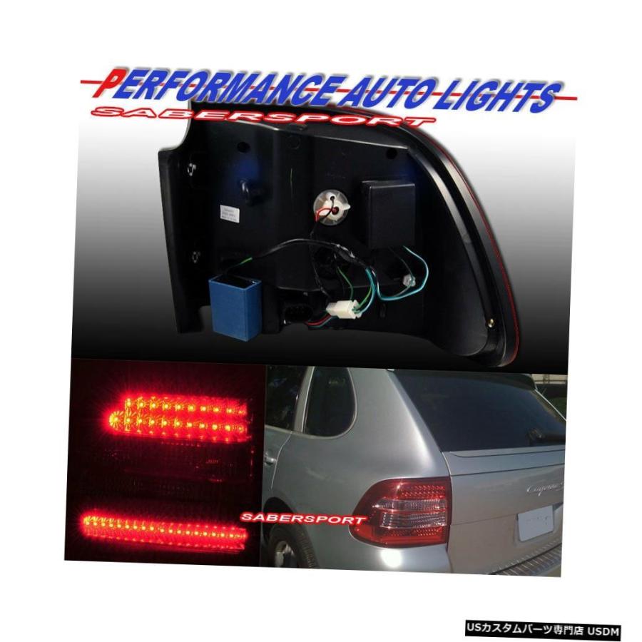 Tail light 2003-2006ポルシェカイエン用のペアの赤いレンズLEDテール