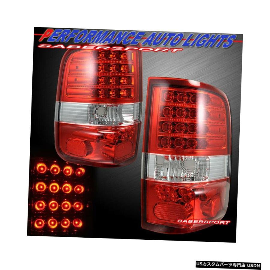 Tail light 2004-2008 Ford F-150用ペア赤クリアLEDテールライトセット
