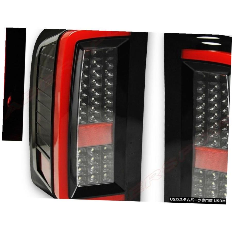 Tail light 2007-2013 Silverado 1500 2500HD 3500HDのペアブラックフルLEDテールライトセット  Set