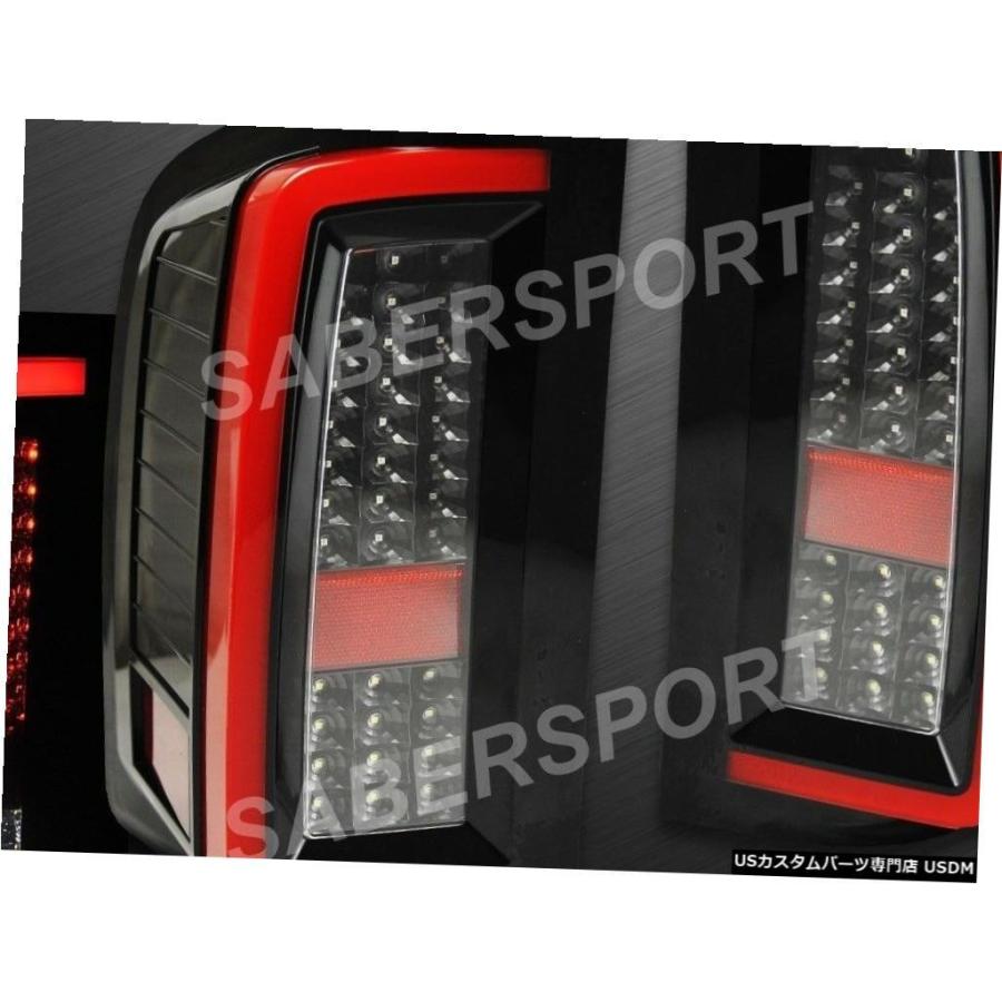 Tail light 2007-2013 Silverado 1500 2500HD 3500HDのペアブラックフルLEDテールライトセット  Setの画像