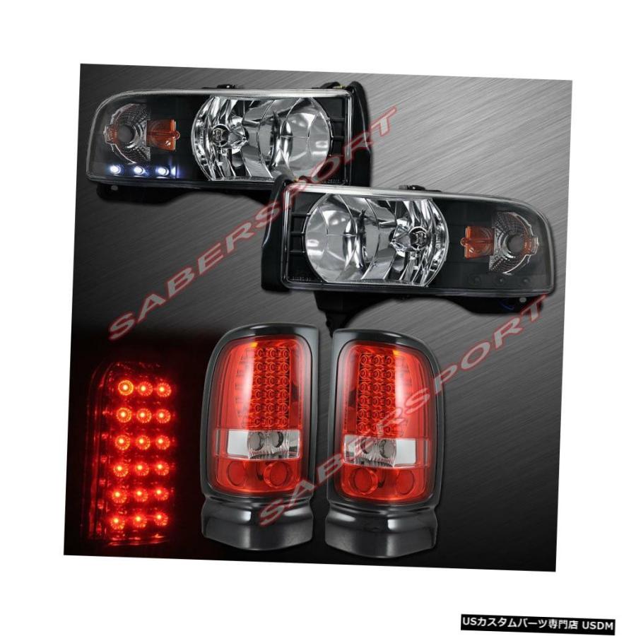 Tail light ワンピーススタイルブラックヘッドライト+ 94-01ダッジラムピックアップ用LEDテールランプ  One Pieces Styl