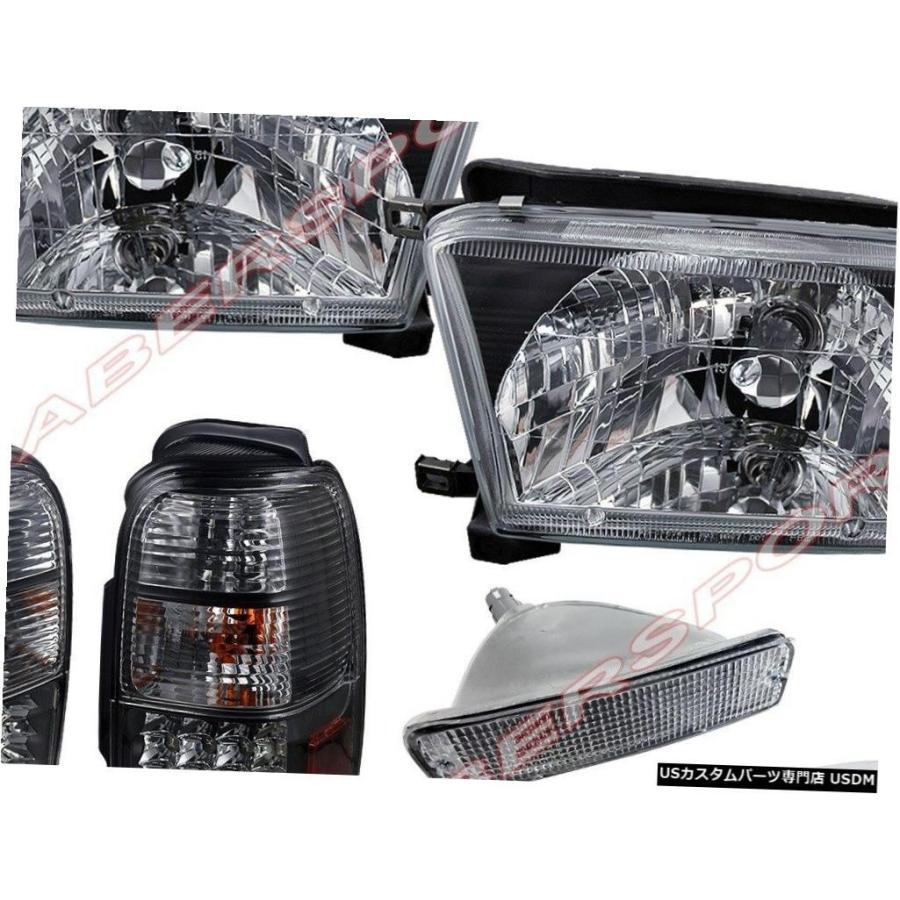 Tail light ブラックヘッドライト+クリアバンパー+ LEDテールライトコンボ（96-98 Toyota 4Runner用）  Black H