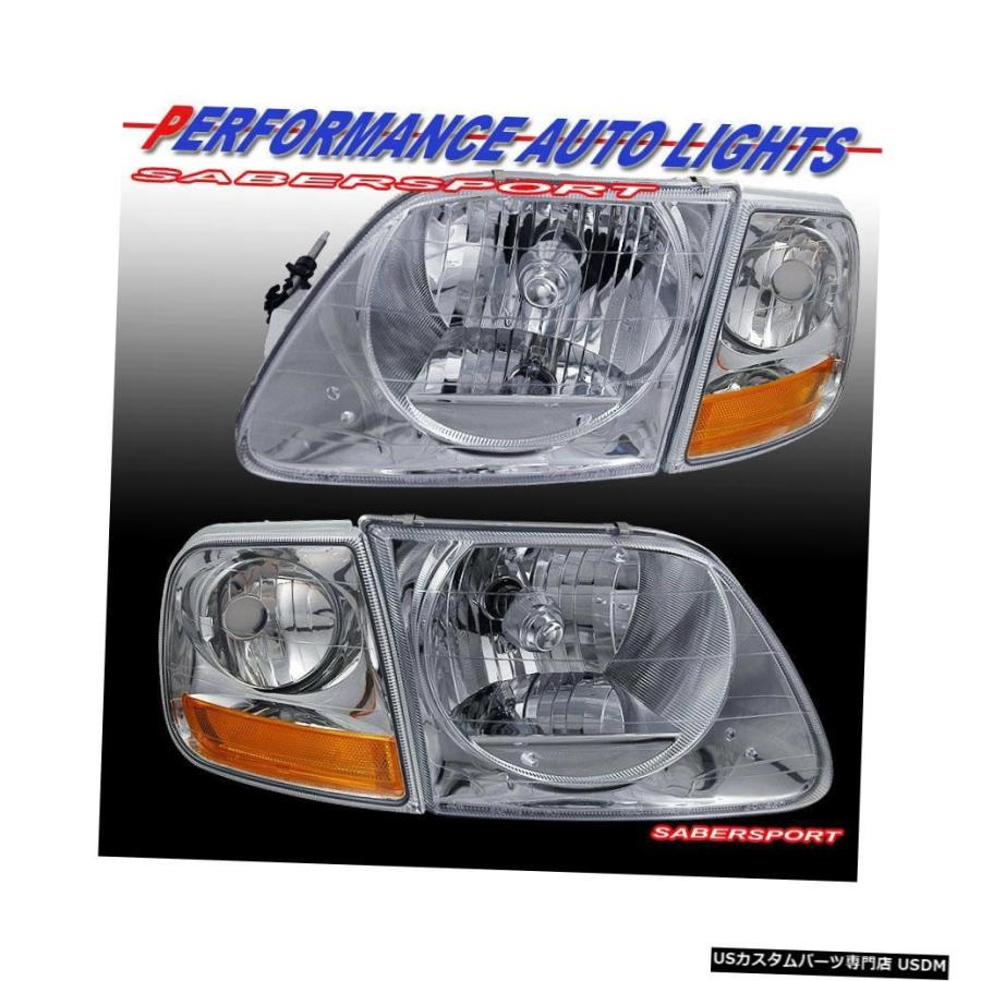 Tail light コーナー付きユーロクリアヘッドライト+ 97-02フォードエクスペディション用テール