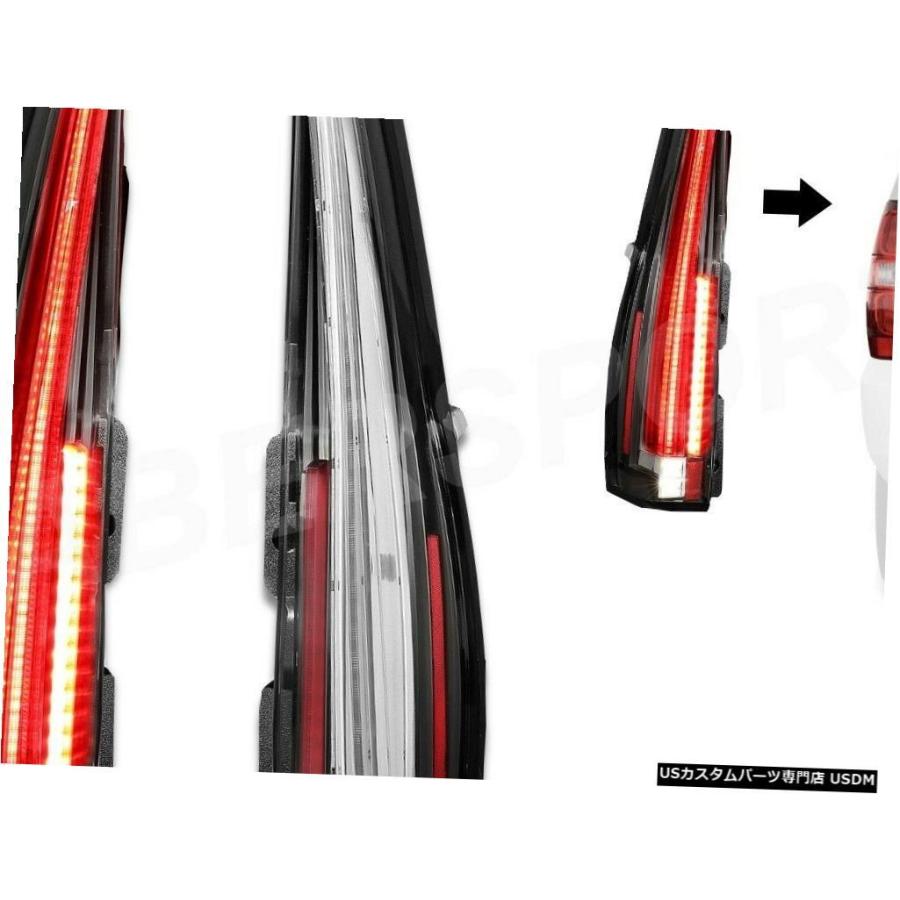 Tail light 2007-2014タホ郊外ユーコン用ペアエスカレードロングスタイルフルLEDテールライト  Pair Escalade Long