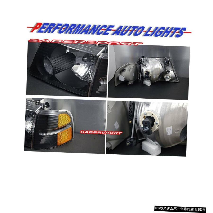Tail light コーナーライト付きブラックヘッドライト+ 2002-2005 Explorer 4DRのLEDテールライト  Black Heaの画像