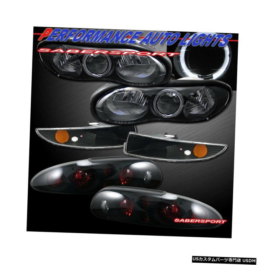 Tail light ブラックハローヘッドライト/バンパーライト+ 98-02カマロ用スモークテールライト  Black Halo Headlight