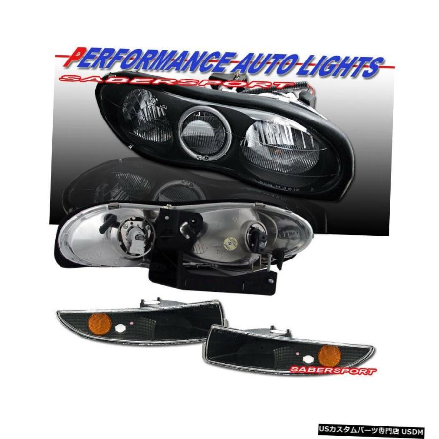 Tail light ブラックハローヘッドライト/バンパーライト+ 98-02カマロ用スモークテールライト  Black Halo Headlightの画像
