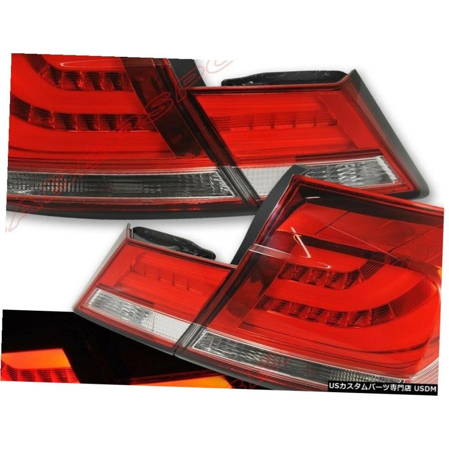 Tail light 2013-2015ホンダシビック4drセダン用4個入り赤いレンズLEDテールライトのセット  Set of 4pcs Red L