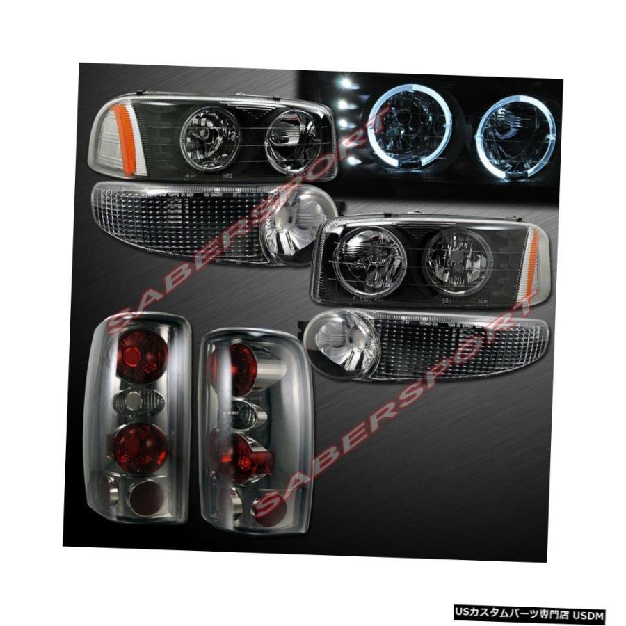 Tail light 01-06ユーコンデナリ用ブラックハローヘッドライト+運動場信号+スモークテールライト  Black Halo Headli