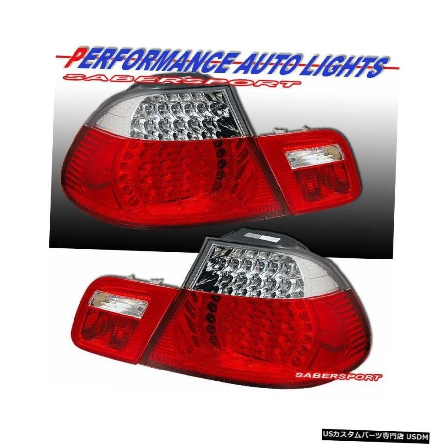 Tail light 2000-2003 BMW E46 3シリーズ2drクーペ用レッドクリアLED