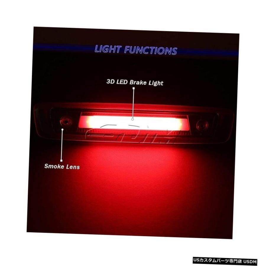 Tail light 06-10ジープコマンダーブラック/スモークLEDストリップ3RDサードブレーキストップテールライト  For 06-10 Je