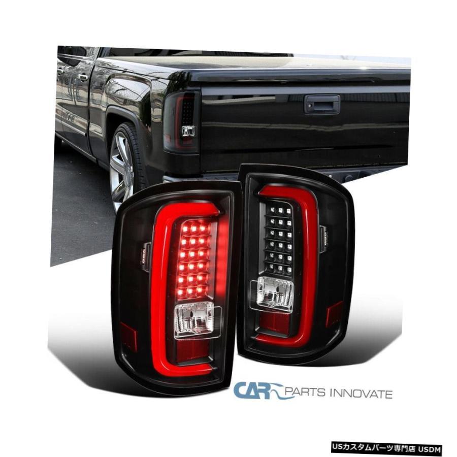 Tail light GMC 14-18シエラ1500 2500HD 3500HD赤色LEDチューブテールブレーキリアライトペア  For GMC 1