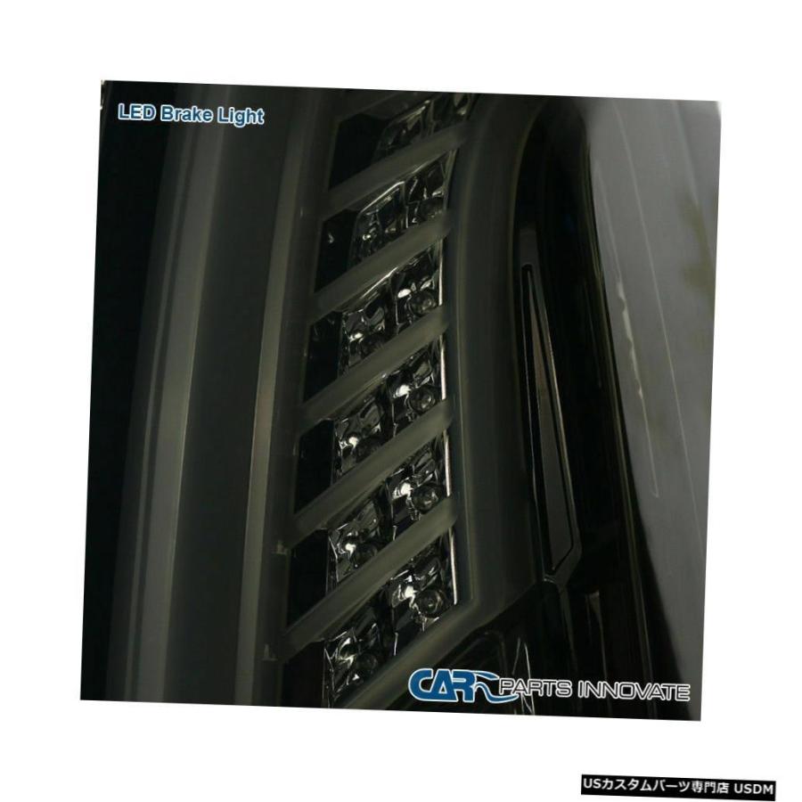 Tail light キャデラック03-07 CTS光沢のある黒いLEDバーテールライトリアブレーキランプペア  For Cadillac 03-07の画像