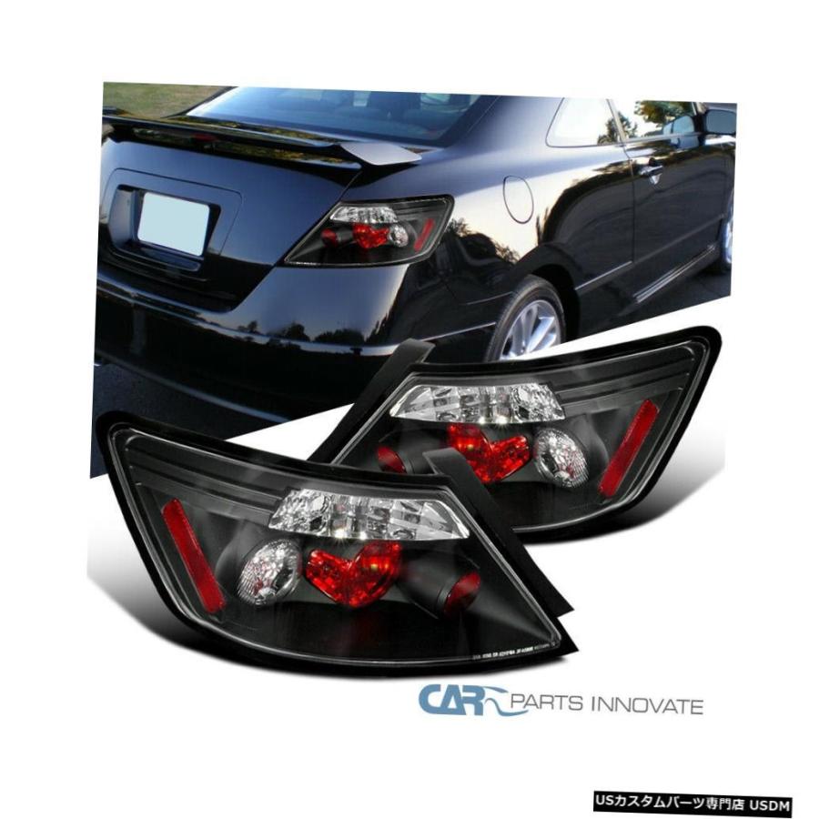 Tail light ホンダ06-11シビック2Drクーペ交換用ブラックテールライトブレーキリアランプ  For Honda 06-11 Civic