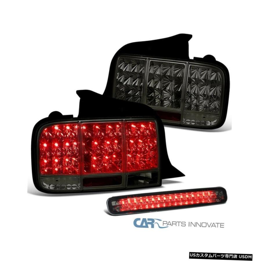 Tail light ジェラルド・r・フォード05-09マスタングスモークシーケンシャルLEDテールランプ+ティンテッドLED 3rdうち切り照明ランプ  Ford 05