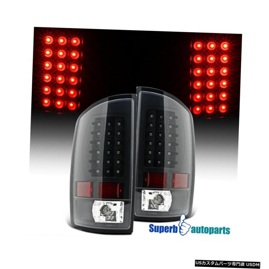Tail light 2002-2006のダッジラム1500 2500 3500 LEDテールライトブレーキランプブラック  For 2002-200