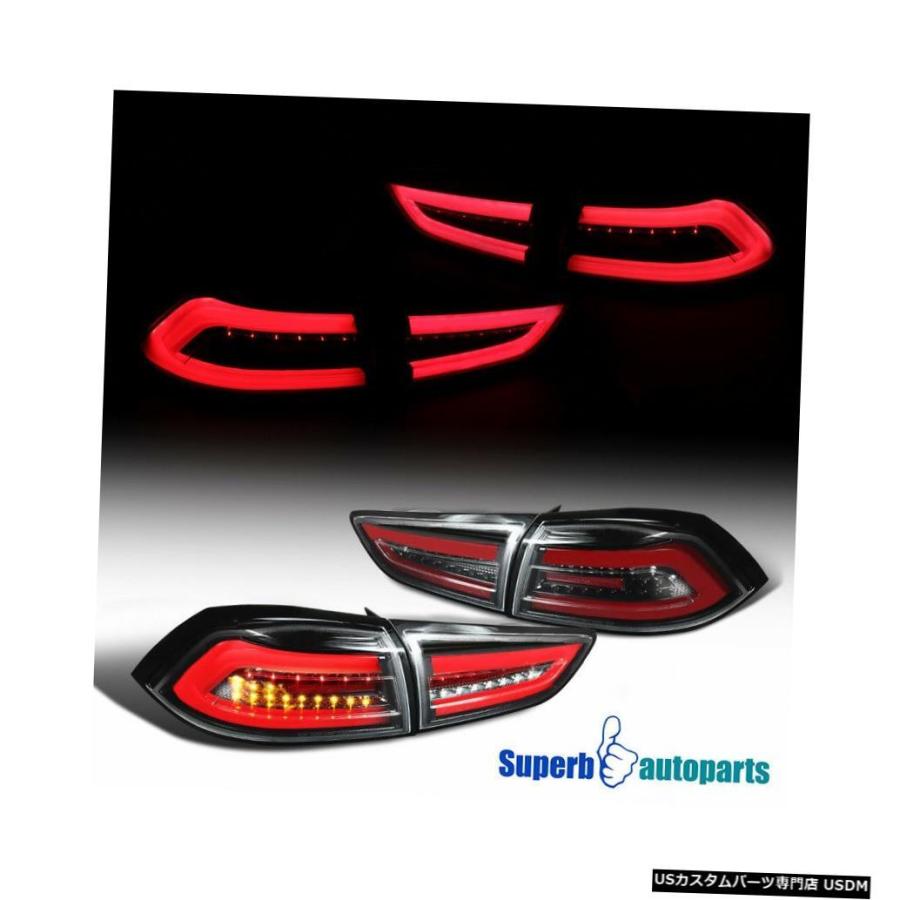 Tail light 2008-2017三菱ランサーシャイニーブラックフルLEDブレーキランプテールライト  For 2008-2017 Mitsub