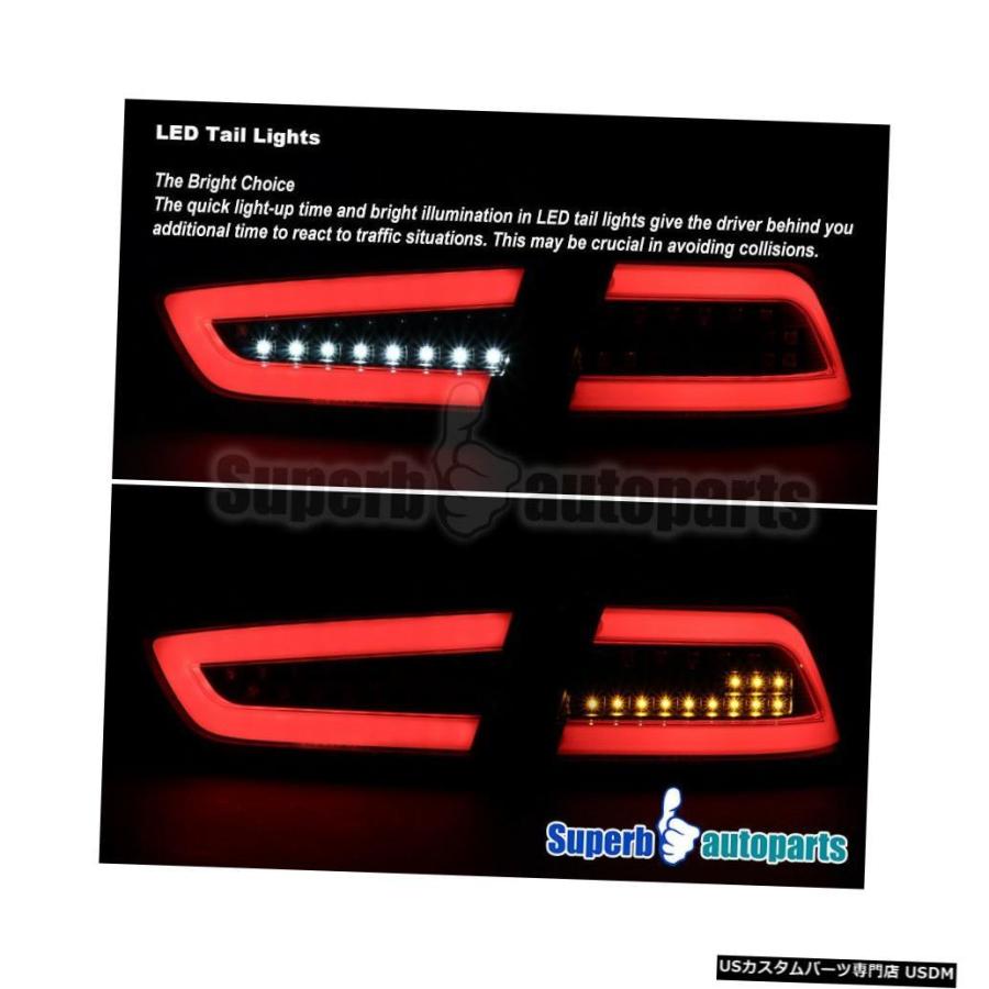 Tail light 2008-2017 Mitsubishi Lancer / Evo BlackフルLED DRLブレーキランプテールライト  Fの画像