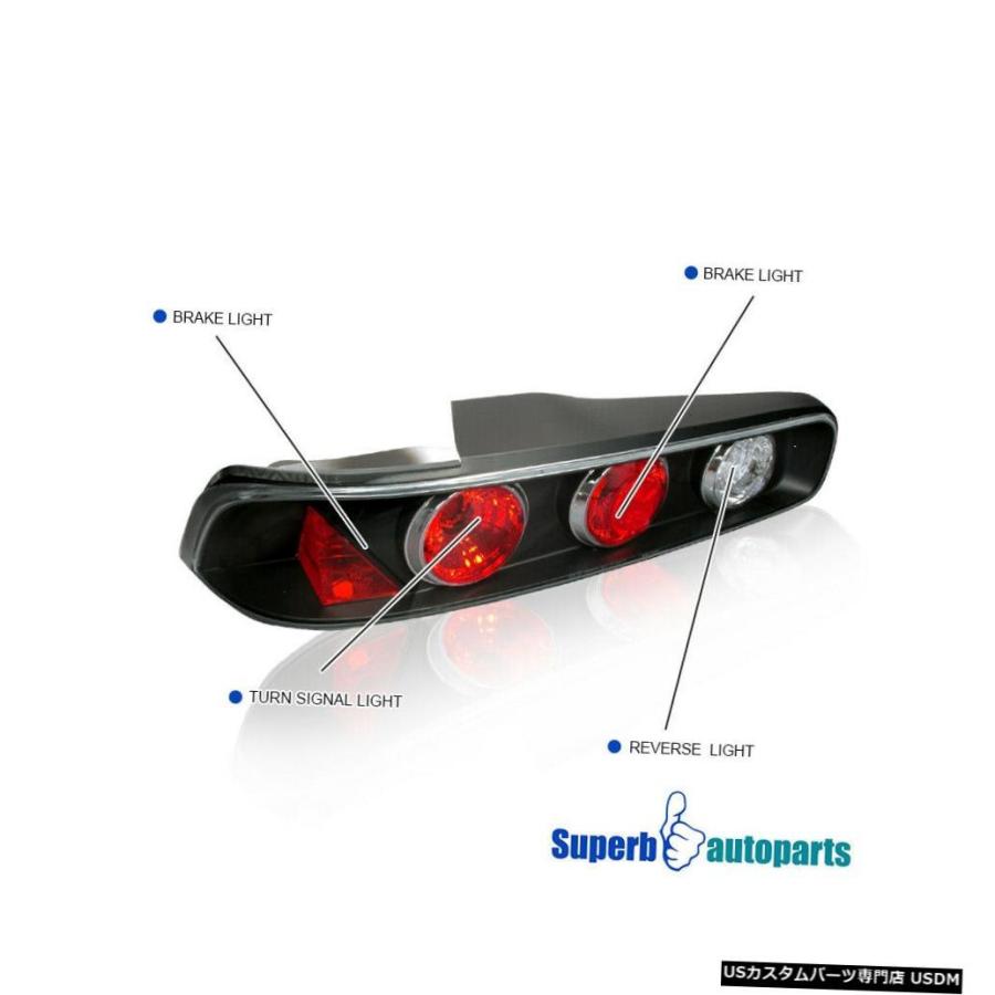 Tail light 94-01アキュラインテグラ2Drブラックテールライトリア