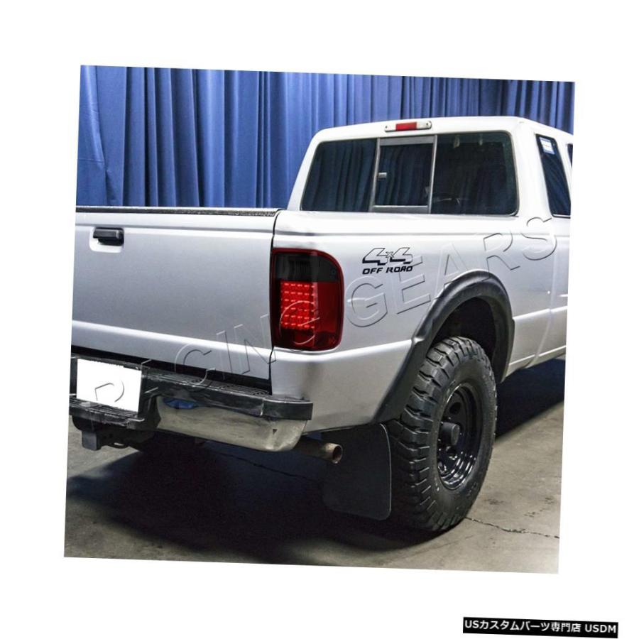 Tail light フィット1993-2000フォードレンジャークロームハウジングレッド/スモークレンズLEDリアテールライト  FIT 1993-