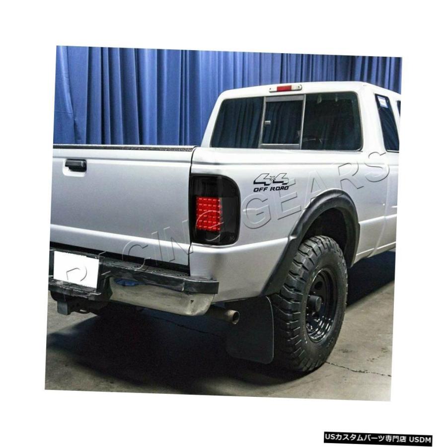 Tail light フィット1993-2000フォードレンジャークロームハウジングスモークレンズLEDリアブレーキテールライト  FIT 1993-