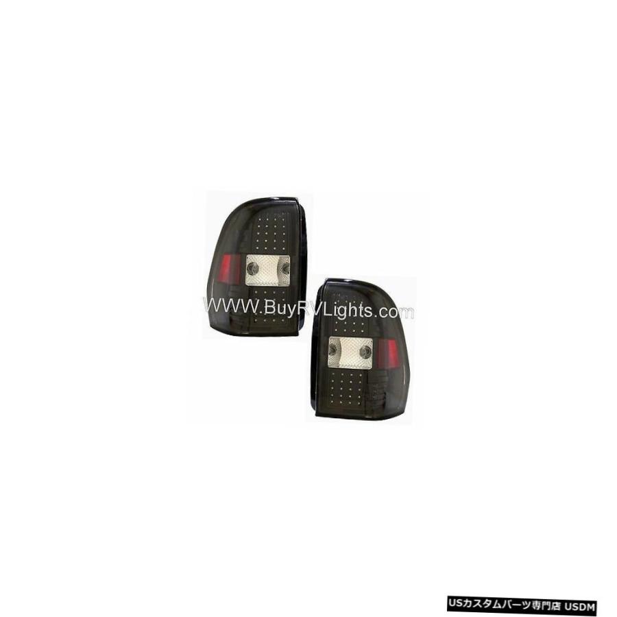 Tail light TIFFIN ALLEGRO BUS 2004 2005 2006ペアLEDブラックテールランプテールランプリアRV  TIFF
