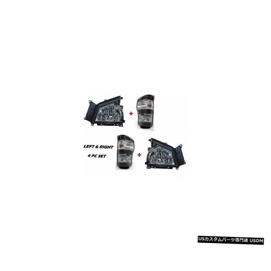 Tail light GMC WシリーズNPR NQR 2006-2007トラックターンシグナルライトヘッドライトセット4PC  GMC W SERI