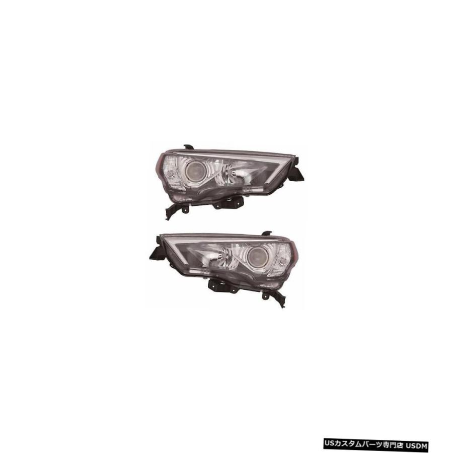 Tail light TOYOTA 4RUNNER 2014-2020 BLACK JDM HEADLIGHTS HEAD LAMPS FRONT L
