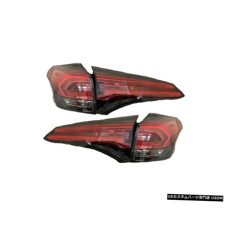Tail light FIT TOYOTA RAV4 2016-2018 LEDアウターインナーテールライトテールランプライト4PCセット  FITS