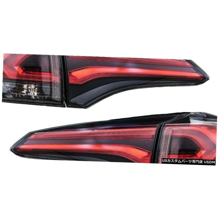 Tail light FIT TOYOTA RAV4 2016-2018 LEDアウターインナーテールライトテールランプライト4PCセット  FITSの画像