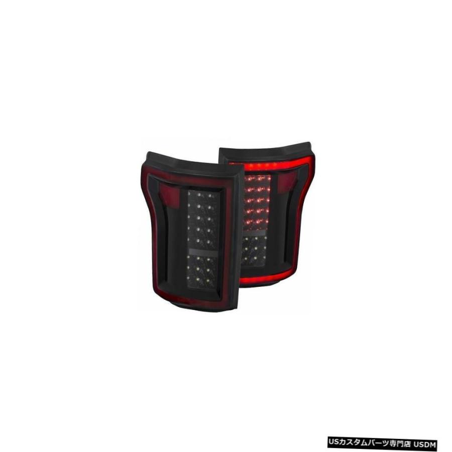 Tail light Anzo 311261 2015-2016 Ford F-150テールランプLEDブラック2個セット  Anzo 311261