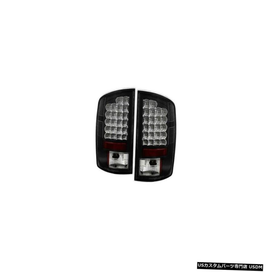 Tail light スパイダー5002617 LEDテールライト2007-2009ダッジラム3500 2個の黒新しい  Spyder 5002617