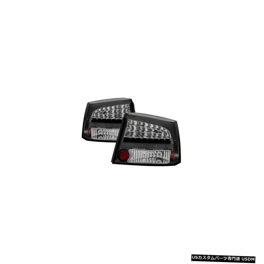 Tail light 蜘蛛5002273 LEDテールランプ黒いこと2006-2008ダッジチャージャー2pc NEW  Spyder 5002 その他ライト-ライト、レンズ-車、バイク、自転車