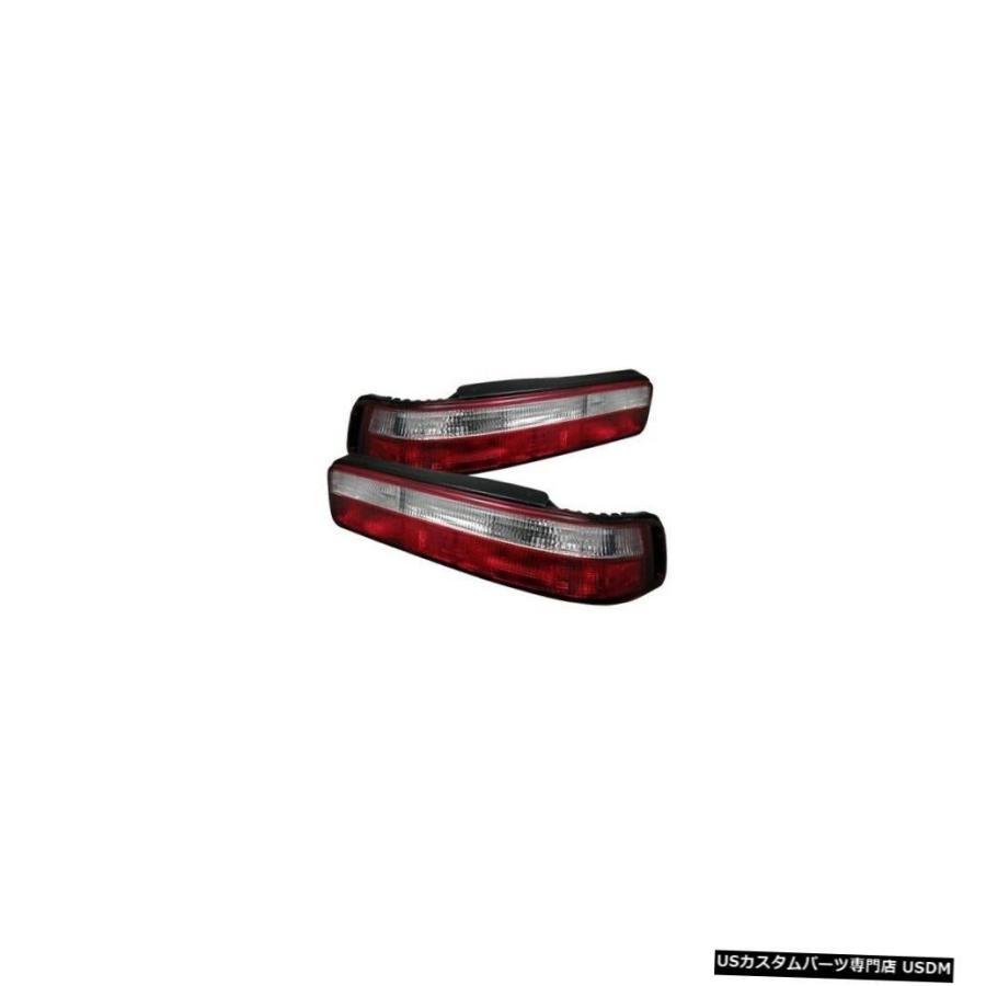 Tail light Spyder 5000187 1990-1993 Acura Integra 2pc NEWのユーロスタイルテールライトブラック
