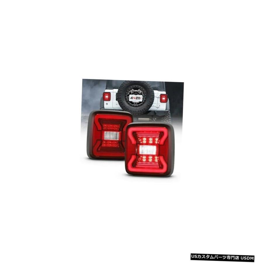 Tail light Anzo 311295 18-19ジープラングラー用テールライトアセンブリLEDレッド/クリアレンズNEW Anzo 3112