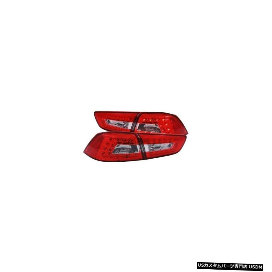 Tail light Anzo 321278 08-15三菱ランサー用テールライトAssy LEDレッド/クリアレンズNEW  Anzo 321278