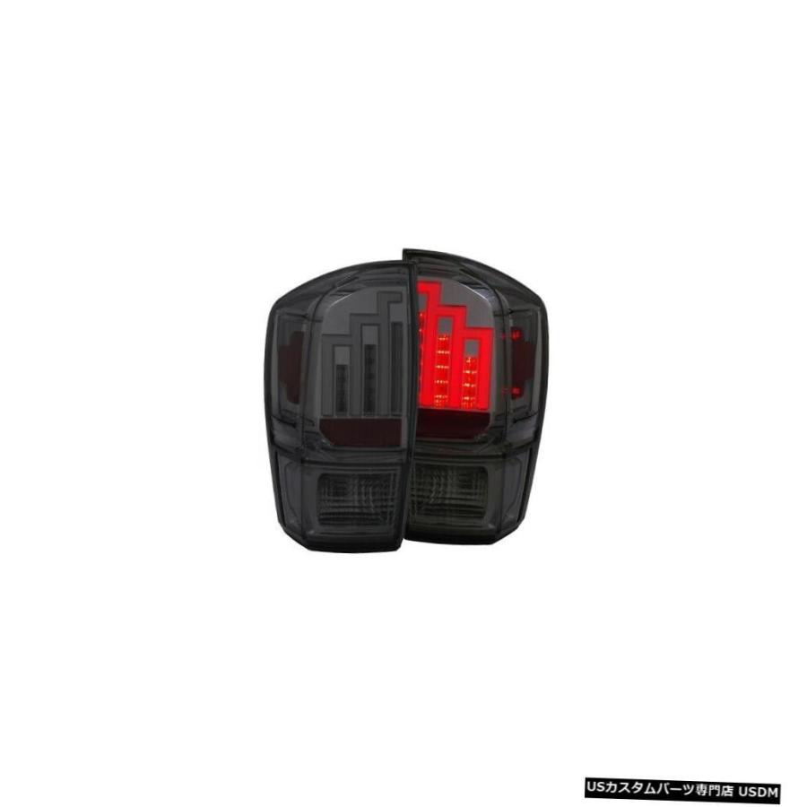 Tail light Anzo 311282テールライトアセンブリスモークレンズブラックハウジング16-19タコマNEW  Anzo 311282 T