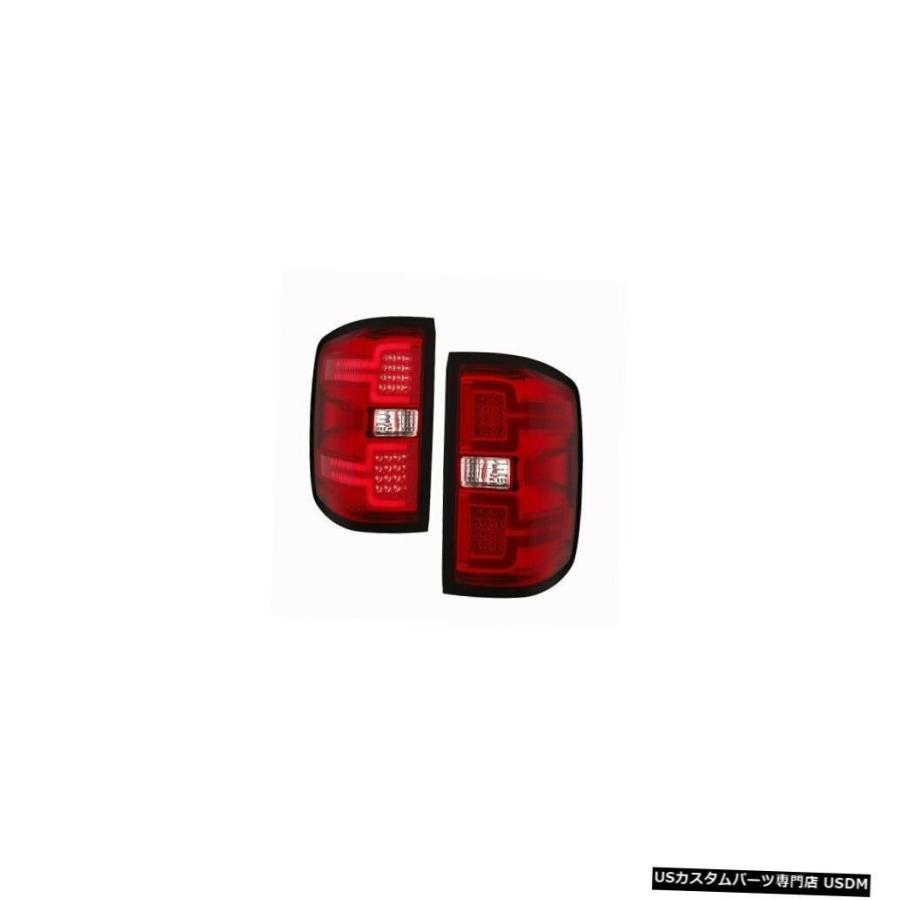 Tail light Anzo 311292 15-18 Silverado 3500 HD用テールライトAssy LEDレッド/クリアレンズNEW