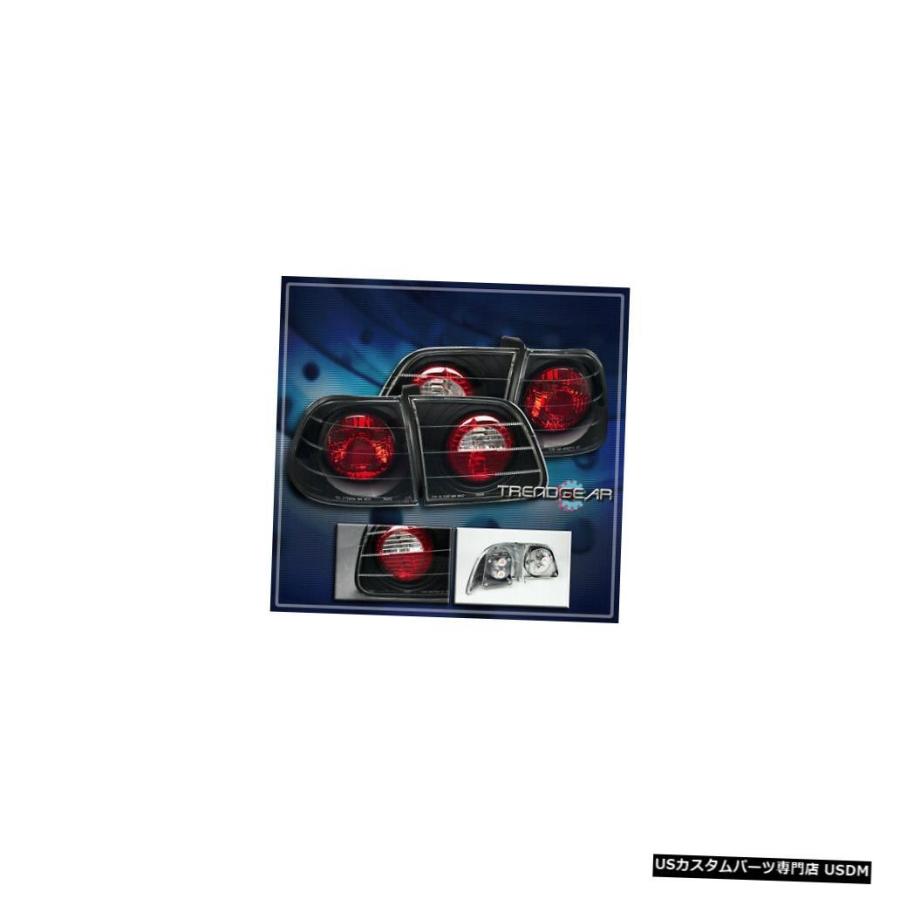 Tail light 99-00ホンダシビックセダン4DRテールブレーキライトランプブラックDX EX LX GX  FOR 99-00 HONDA